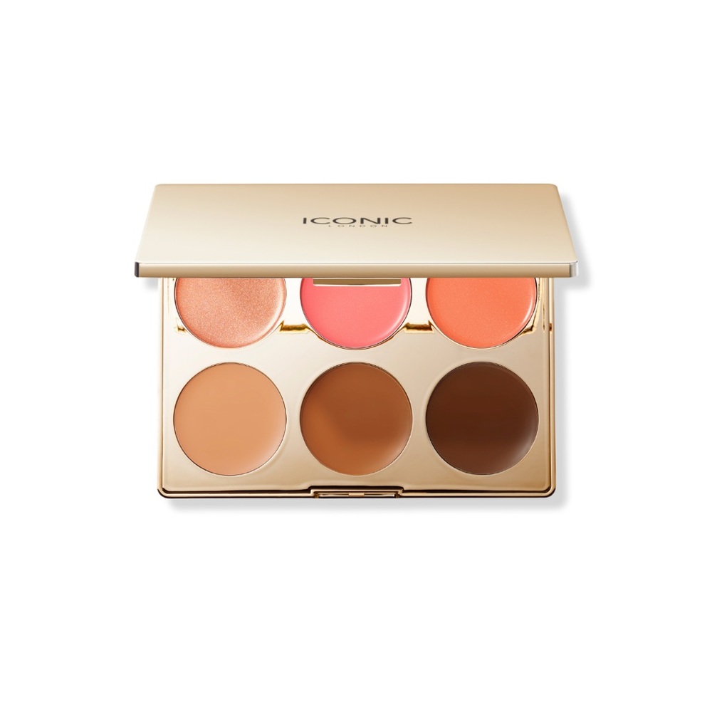 ICONIC London Multi-Use Blush, Bronze, and Highlight Cream Palette
